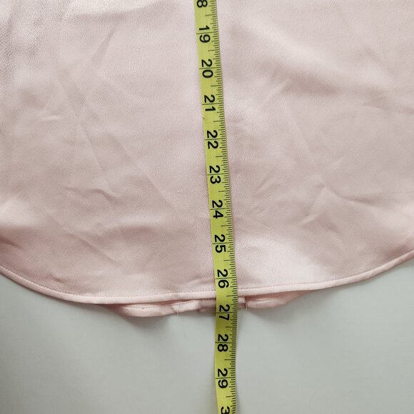 Ralph Lauren Satin Pink Charmeuse Shirt Button Down Blouse top XS black label - Picture 13 of 13